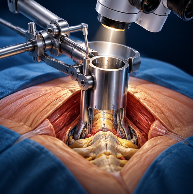 Illustration of microscope-assisted tubular surgery